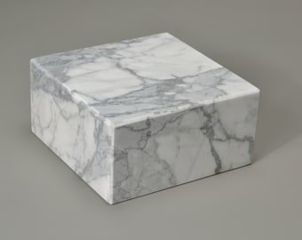 White Calacatta Marble 6Wx6Dx3H Base Sculptures, Base art Display, Sculpture Dislpay, Art Base, Figurine Base, Calacatta Gold