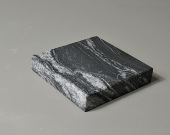 Granite Base Sculptures 5x5x1.25, Base art Display, Sculpture Display, White and Black Base