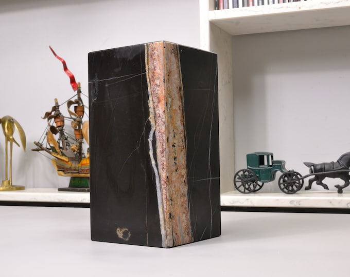 Featured listing image: Black Marble 5Wx5Dx10H Saint Laurent Base Sculptures, Base art Display, Sculpture Display, Art Base, Figurine Base nr1