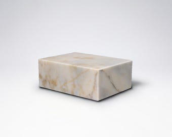 White Marble Display Base for Sculpture & Decor (8x6x3) DizzyStone Architectural Series