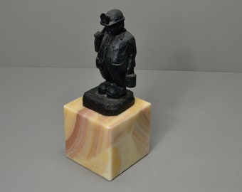 Onyx Bases Sculpture 5 x 5 x 5 Honed Finish,Art Base, Figurine display,Yellow Onyx Plinth