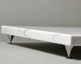 Calacatta Laza Turntable Stand, White Caesarstone Turntable Stand, Turntable Shelf, Turntable Table, Music Box Table, Turnteble Platform