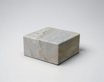 DizzyStone Architectural Series  Natural Marble Display Base for Sculpture & Decor (6x6x3)