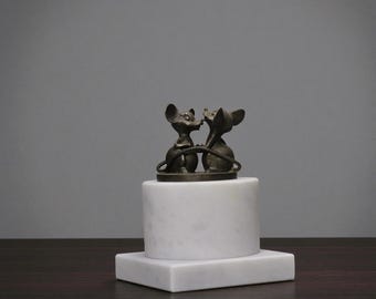 White Carrara Marble Sculpture Base - Two-Tiered Art Display (3.5x3.5)