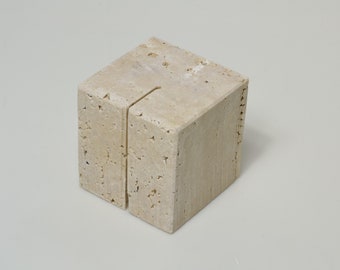 Small Travertine Base Sculptures 2.5 x 2.5 x2.625
