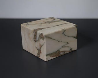 DizzyStone Architectural Series Breccia Viola Marble Display Base for Sculpture & Decor (6x6x4)