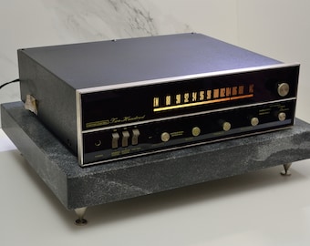 17.5 x14.25 x2 Granite Jet Mist Honed Isolation platform with spikes, Receiver Base, Receiver Plinth, Receiver Platform, Turntable Display