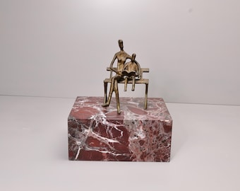 Rosso Levanto Marble Display Base, Red Stone Sculpture Plinth 9x7x4