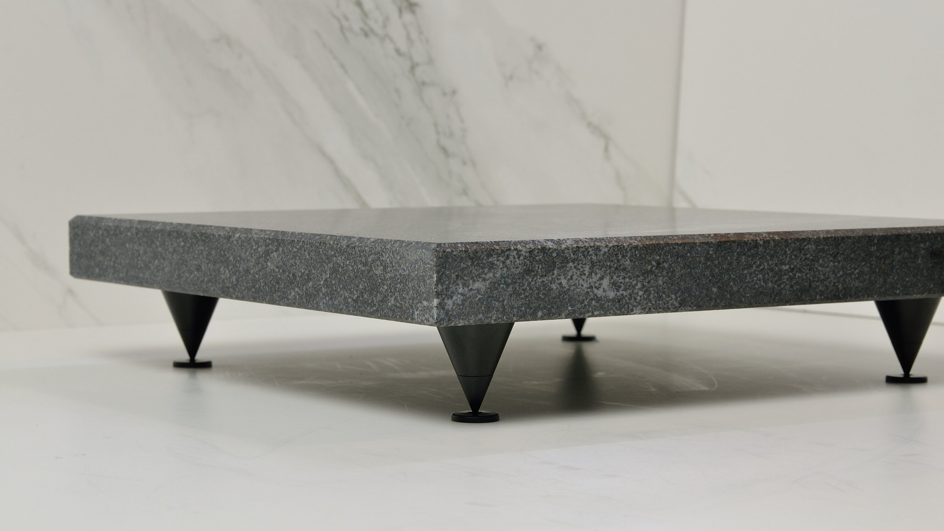 12x12x1.25 Speaker Granite Stand, Jet Mist Granite Platform, Speaker