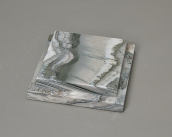 Green Marble Base 6x6x1.5 Base Art Display, Sculpture Display,  Green Marble, Modern Platform