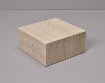 Classic Travertine Base Honed Finish, 6Wx6Dx3H  Sculptures Base, Base art Display, Sculpture Display, Art Base, Figurine Base
