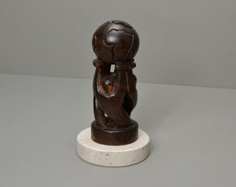 5" Travertine Classico Sculpture Base: Modern Art Display Platform