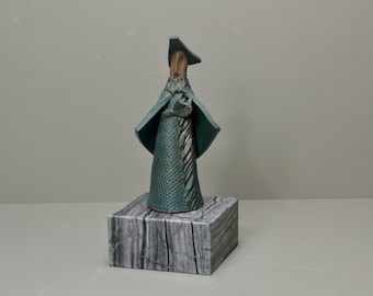 Gray Marble Honed Finish 6Wx6Dx3H Base Sculptures, Base art Display, Sculpture Dislpay, Art Base, Gray an Black Vein Figurine Base