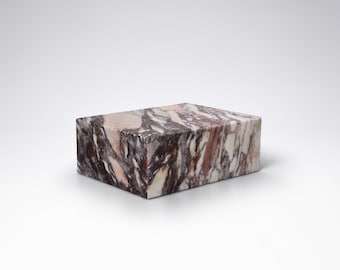 Breccia Viola Marble Display Base for Sculpture & Decor (8x6x3) DizzyStone Architectural Series