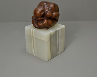 Onyx Bases 5 x 5 x 5 Honed Finish,Art Base, Figurine Display, Green Base nr2, Sculpture Display