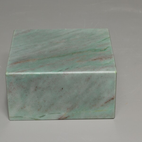 Light Green Marble 6Wx6Dx3H Base Sculptures, Base art Display, Sculpture Dislpay, Art Base, Figurine Base