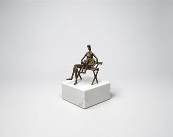 Calacatta Marble Display Base for Sculpture & Decor (6x6x3) DizzyStone Architectural Series