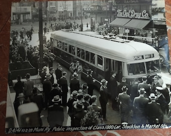 Vintage Picture 9.5x8, Car 1000 Class Public Inspection San Francisco