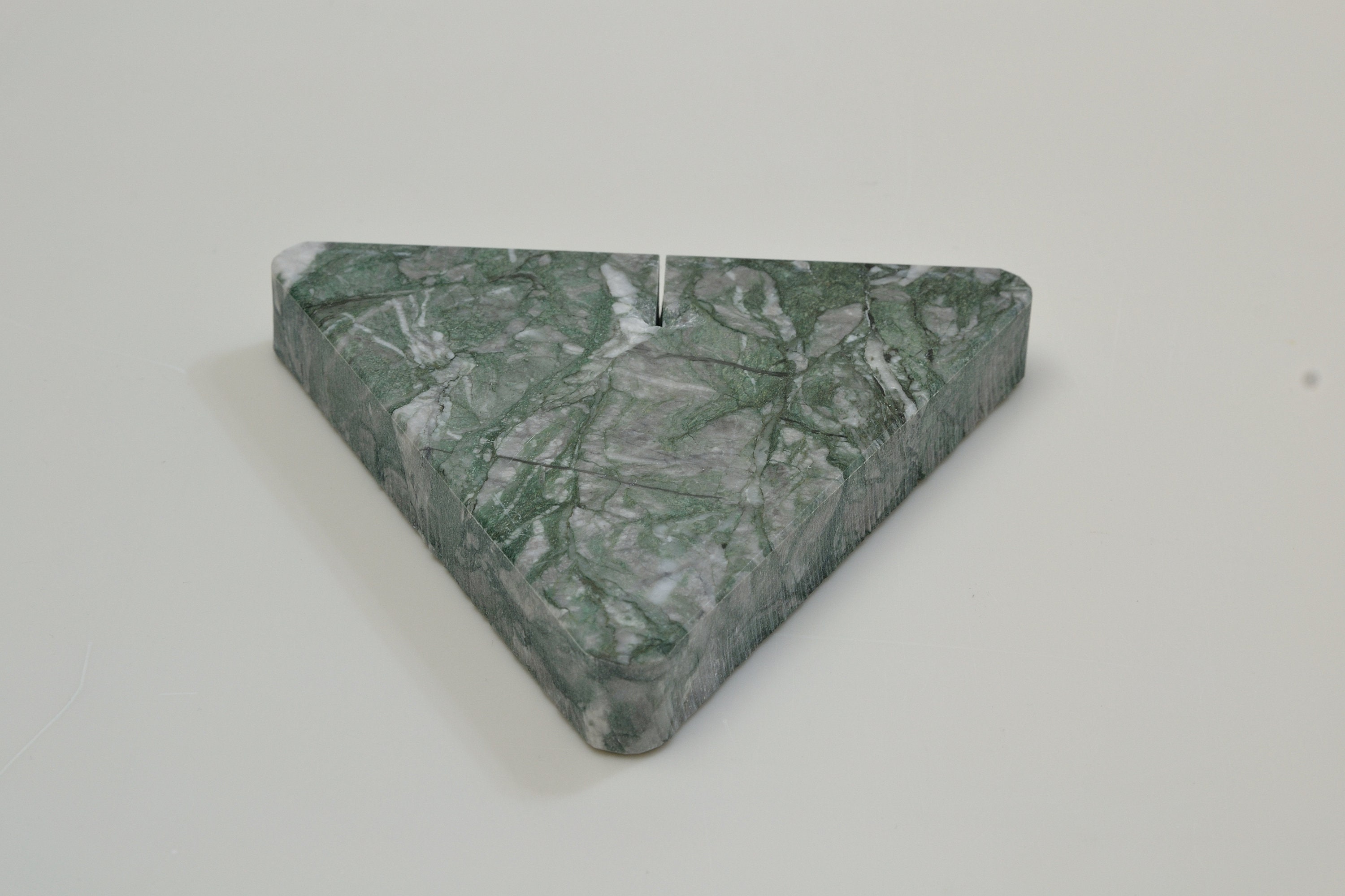 Triangle Green Marble Base, Sculptures Base, Sculptures Display