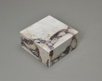Calacatta Viola Marble 6Wx6Dx3H Base nr2, Sculptures, Art Display, Sculpture Dislpay, Art Base, Figurine Base, Calacatta Viola