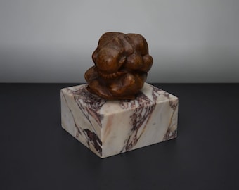 Calacatta Viola Marble Art Display Base: Sculpture Stand (6Wx6Dx3H)