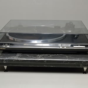 Brown Turntable Stand, 18x18x1.5 Turntable Table , Brown Caesarstone Turntable Base, Turntable Shelf, Music Box Table, Turntable Display