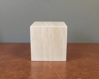 8x8x10 Travertine Sculpture Display Base: Modern Art Platform (8x8x10)