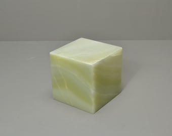 Onyx Bases Sculpture 5 x 5 x 5 Honed Finish,Art Base, Figurine display, Green Base