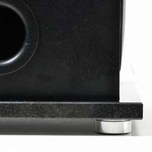 Black Granite Isolation Platform: Vibration Control Speaker Base (12x12x0.75)