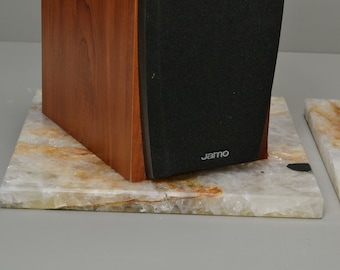 Set of 2    11x11x0.75 Cristallo Quartz Polish, Vibration Control Platform, Speaker Stand ,Granite Display