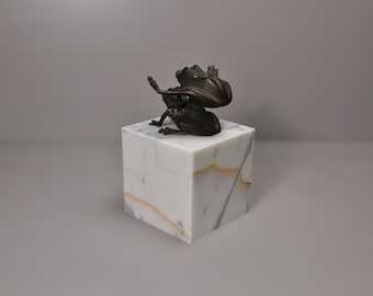 White Marble 6Wx6Dx6H Art Gallery Stand Marble Block Display Gift Artist Workspace Decor Studio Set Sculpture Holder Contemporary Marble