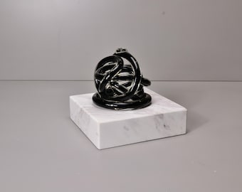 White Calacatta Marble 7Wx7Dx2H Base, Base Art Display, Sculpture Display, Art Base, Figurine Base, Calacatta Vagli