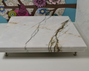 Calacatta Verde Isolation Platform 18"x18"x1.5", Turntable Base, ReceiverPlatform, Turntable Base, Marble Isolation Platform