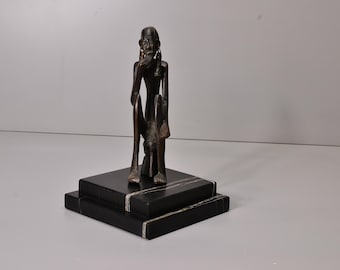 Black Marble Sculpture Base: Saint Laurent Art Display Platform