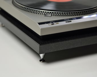 18x18x1.25 Black Isolation Granite Platform for Turntable, Audiophile Stone Isolation,Granite Platform, Black Granite