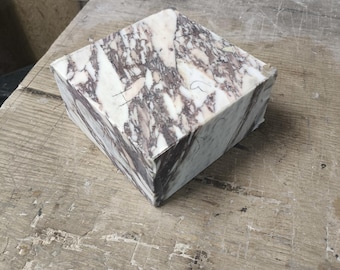Calacatta Viola Marble 6Wx6Dx3H Base Sculptures, Base art Display, Sculpture Display, Art Base, Figurine Base