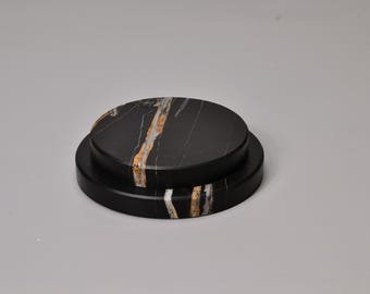 Black Marble Saint Lauren,6x6x1.5 Base art Display, Sculpture Display, Modern Platform