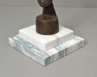 Green Marble  Base Sculptures 7x7x2.5 Base art Display, Sculpture Dislpay, Calacatta Marble, Modern Platform