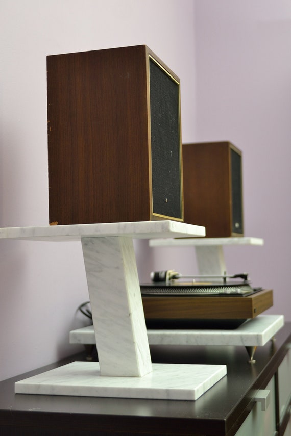 Audio Speaker Stand and Turntable 