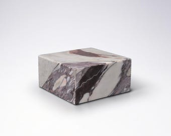 Calacatta Viola Marble Art Display Base: Sculpture Stand (6Wx6Dx3H)