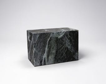 Green Marble Display Base, Honed Stone Sculpture Plinth (9x6x5) DizzyStone Architectural Series