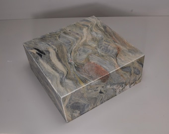 Natural Stone Display Base Square Sculpture Plinth (12Wx12Dx5H)