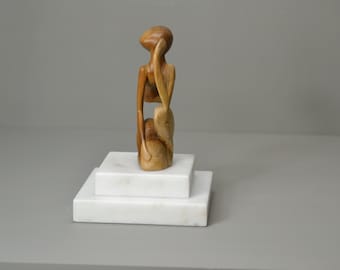 7x7x2.4 Imperial Damby Marble Base Sculptures, Base art Display, Sculpture Dislpay, White Marble, Modern Platform