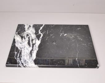 Black Marble Base, 18.25x14.5x0.75 Base Art Display, Sculpture Display, Black Marble, Modern Platform