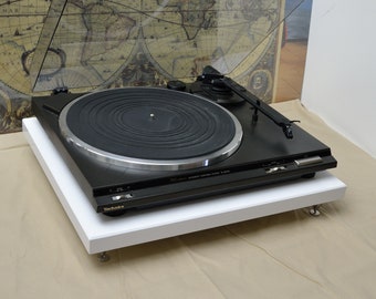 Pure White Turntable Stand, White Caesarstone Turntable Stand, Turntable Shelf, Turntable Table,  Music Box Table, Turnteble Platform