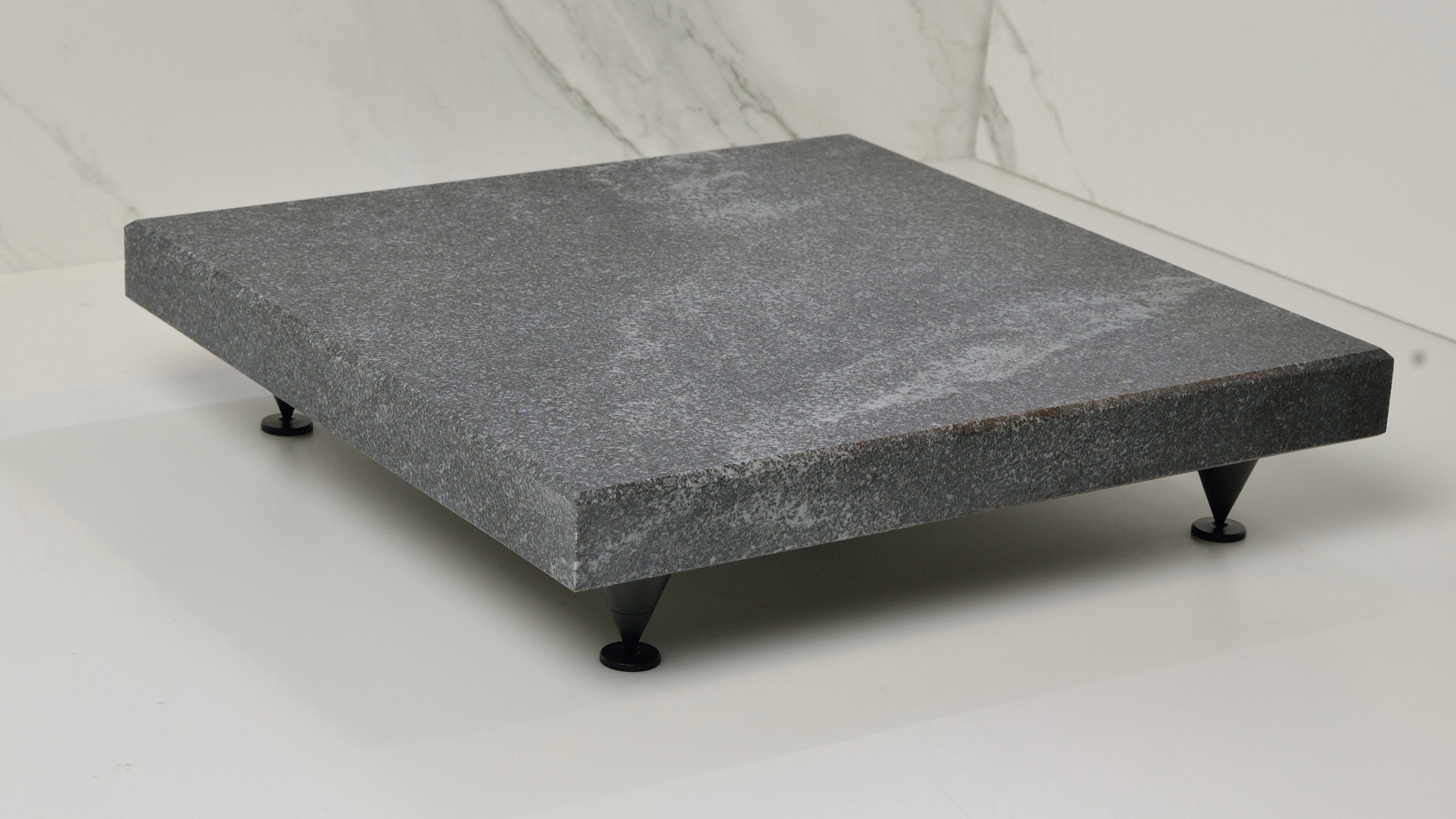 12x12x1.25 Speaker Granite Stand, Jet Mist Granite Platform, Speaker