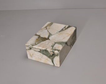 8Wx6Dx3H Calacatta Marble Display Base  Square Stone Sculpture Stand