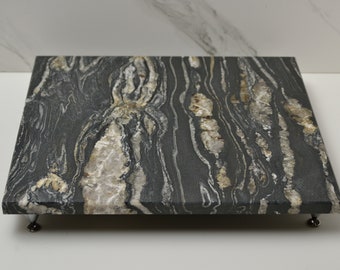Turntable Display 18 x18x0.75 Stone Isolation Platform, Black Granite, Turntable Stand, Turntable Display, Audiophile Base