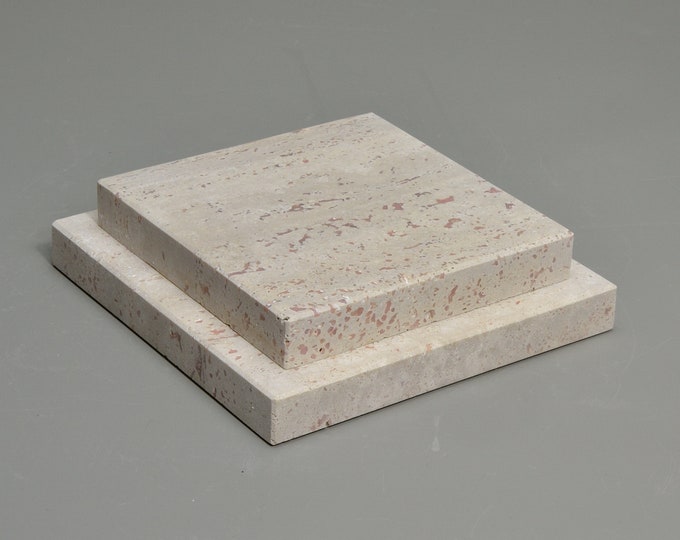 Featured listing image: Travertine Base 6x6x1.5, Base, Art Display, Sculpture Display, Base Sculptures, Base art Display, Sculpture Dislpay