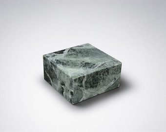 Natural Green Marble Display Base for Sculpture & Decor (6x6x3) DizzyStone Architectural Series